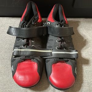 Reebok CrossFit Lifter Plus 2.0 U-Form CF74 Black and Red Weightlifting Shoes